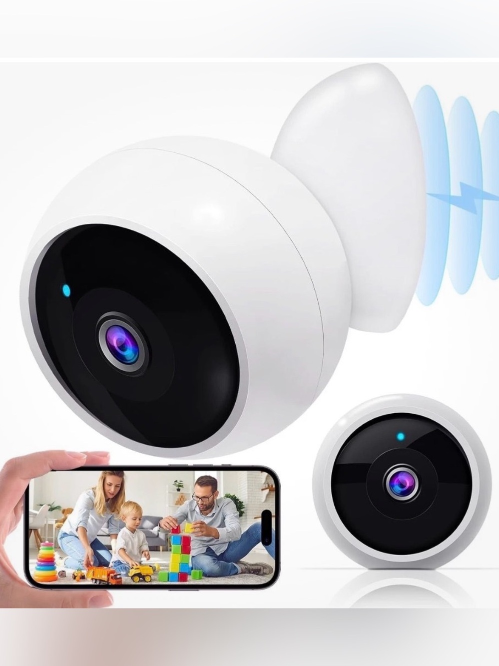 CG9 Wireless Security Camera for Home Protection 2K Wi-Fi Cordless Indoor Camera